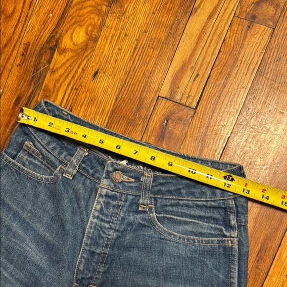 CALVIN KLEIN VTG Women's Blue Jeans High Rise‎ Straight Leg Frayed Hem Size 30 - Picture 9 of 13